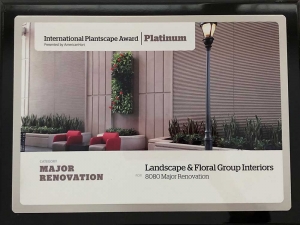 Landscape and Floral International Plantscape 2016 Platinum 8080 Major Renovation Award